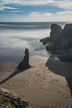 Circles...Sand - Bandon- 9-20-17-6